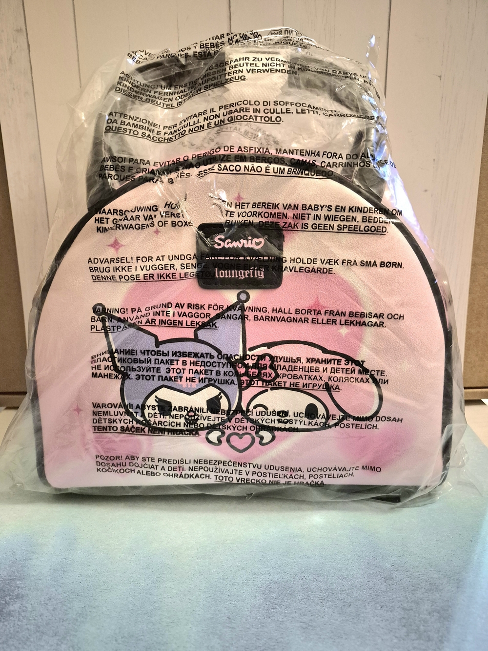 Loungefly Pink Travel Bag with Black Trim
